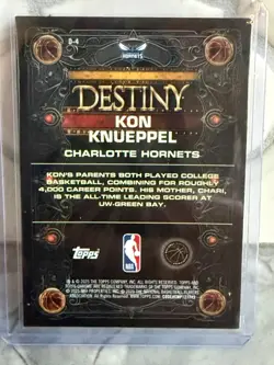 2025-26 Topps Chrome Destiny Kon Knueppel Gold Refractor /50 #D-4 RC "READ" - Image 2