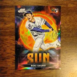 2025 Topps Cosmic Chrome Roki Sasaki "Planetary Pursuit Sun" (RC) Dodgers! - Image 1