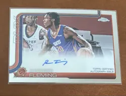 2025-26 Topps Chrome - Rookie Autographs Rasheer Fleming #TCAR-RF (AU, RC) - Image 1