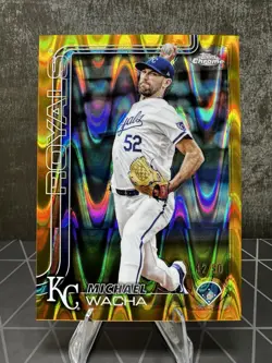 2025 Topps Chrome - Michael Wacha #284 Gold RayWave Refractor /50 - Image 1