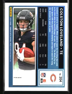 2025 Donruss Optic #204 Colston Loveland Purple Shock Rookie - Image 2