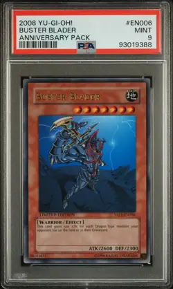 2008 YU-GI-OH! ANV PACK #EN006 BUSTER BLADER PSA 9 - Image 1
