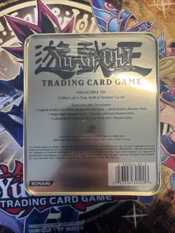 Yugioh Collector Tin Kaiba Blue Eyes White Dragon, Sealed Fresh - Image 4