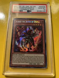 YuGiOh ALUBER THE JESTER OF DESPIA #DAMA-EN006🔥PSA 10🔥1st ED-2021 SECRET RARE - Image 2