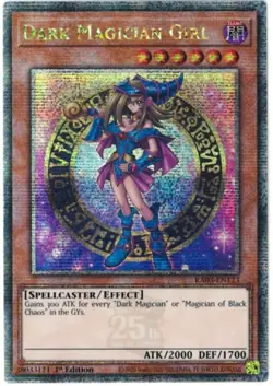YUGIOH DARK MAGICIAN GIRL 1ST EDITION QUARTER CENTURY SECRET RARE NM RA03-EN123 - Image 1