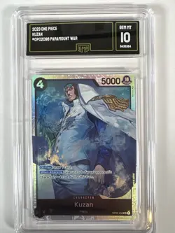2023 ONE PIECE KUZAN OP02-096 GMA 10 GEM MINT SLAB 🔥 AOKIJI PARAMOUNT WAR 🔥 - Image 1