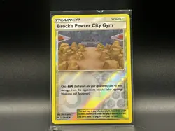 Hidden Fates - Brock's Pewter City Gym 54/68 Reverse Holo Trainer Pokemon Card - Image 1
