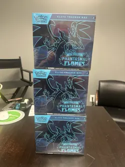Pokemon TCG Elite Trainer Box Mega Evolution Phantasmal Flames Charizard 3 Boxes - Image 1