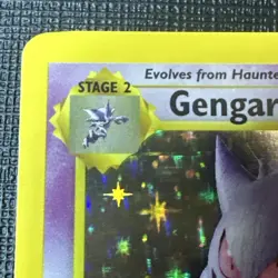 1999 POKEMON Fossil 1st Edition #5/62 GENGAR Rare Holo Card TCG Vintage - Image 2
