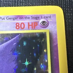 1999 POKEMON Fossil 1st Edition #5/62 GENGAR Rare Holo Card TCG Vintage - Image 3