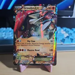 Pokemon Card Groudon EX XY42 Black Star Promo Holo MP - Image 1