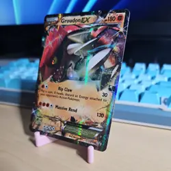 Pokemon Card Groudon EX XY42 Black Star Promo Holo MP - Image 2