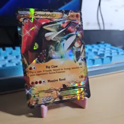 Pokemon Card Groudon EX XY42 Black Star Promo Holo MP - Image 3