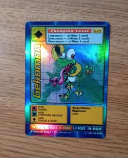 Digimon TCG Gekomon Holo Vintage Bandai Trading Card (NM+) St-27s - Image 1