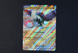 Great Tusk ex 123/198 Holo Shiny Pokemon TCG Card Scarlet Violet 2023 NEAR MINT - Image 1
