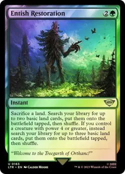 LTR Foil ENTISH RESTORATION Magic the Gathering Lord of the Rings MTG NM - Image 1