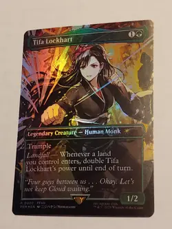 MTG Magic FOIL PTQ Promo Tifa Lockhart MagicCon Las Vegas NM - Image 1