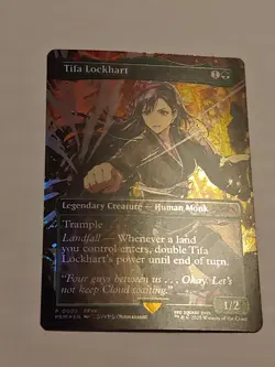 MTG Magic FOIL PTQ Promo Tifa Lockhart MagicCon Las Vegas NM - Image 2