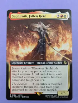 MTG Magic: FINAL FANTASY: Commander: Sephiroth, Fallen Hero #0182 Rare - NM - Image 1