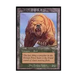 WOTC MtG Magic Player Reward Promos Bear Token (Odyssey) (P) NM - Image 1