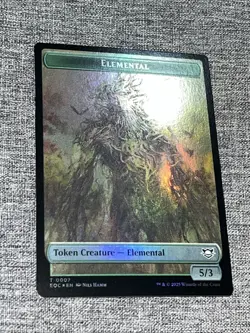 MTG Edge of Eternities *FOIL* TOKEN Elemental #0007 Golem #0014 - Image 1