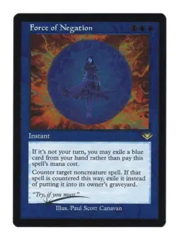MTG English Force of Negation (Retro Frame) (Foil Etched) NM Foil - Image 1
