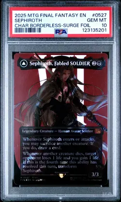2025 MTG Final Fantasy Sephiroth #0527 Char Borderless-Surge Foil PSA 10 - Image 1