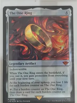 MTG The One Ring – LTR 246 – Lord of the Rings – Rare – Near Mint - Foil - Image 1