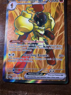 Pokemon TCG Armarouge ex 218/182 Paradox Rift Full Art Ultra Rare Holo NM+ - Image 4