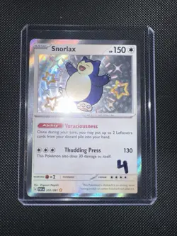 Pokemon TCG Snorlax 202/091 Shiny Holo Rare Paldean Fates - Image 1