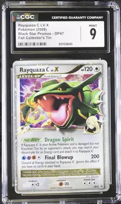 2009 Pokemon Diamond and Pearl Rayquaza C LV.X Promo DP47 Holo CGC 9 - Image 1