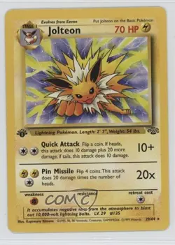 Jolteon 1st Ed. Pokemon Jungle #20 1999 - Image 1