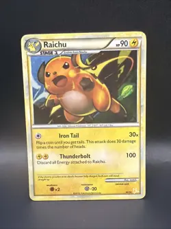 Raichu 30/30 HOLO Pokemon HGSS Trainers Kit: Gyarados & Raichu 2010 - Image 1