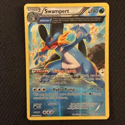 Pokemon Swampert Alpha Growth 36/160 XY Primal Clash Reverse Holo Rare MP - Image 1