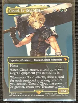 Cloud, Ex-SOLDIER 202 -Borderless- Final Fantasy Magic The Gathering MTG FIC - Image 1
