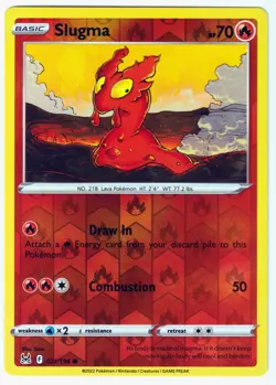 Slugma Common SWSH11: Lost Origin 021/196 NM Reverse Holo Pokemon TCG - Image 1