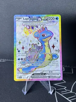 Pokemon TCG- Lapras ex Ultra Rare SV07: Stellar Crown 158/142 NM - Image 1