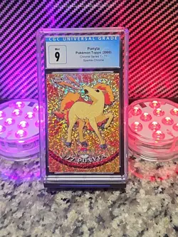 PONYTA *SPARKLE* Topps Chrome Pokemon TV 2000 CGC 9 MINT POP 2 🔥None Higher🔥🔥 - Image 4
