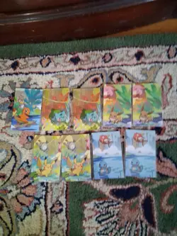Pokemon Lot Of 9 Kanto Friends Art Promos From Mini Tins. - Image 1