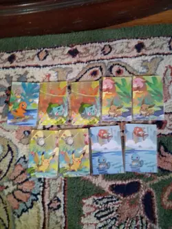Pokemon Lot Of 9 Kanto Friends Art Promos From Mini Tins. - Image 2