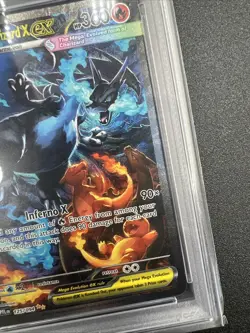 2025 POKEMON PFL EN-PHANTASMAL FLAMES #125 MEGA CHARIZARD X EX PSA 10 - Image 5