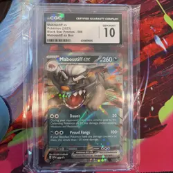 2023 POKEMON BLACK STAR PROMOS HOLO #086 MABOSSTIFF EX CGC 10 - Image 1