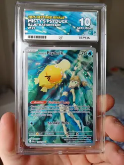Pokemon TCG Misty's Psyduck Destined Rivals 193/182 Ace 10 - Perfect Subgrades - Image 1