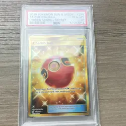 Pokemon TCG Unified Minds Cherish Ball Secret Rare Full Art Holo PSA 10 2019 - Image 1
