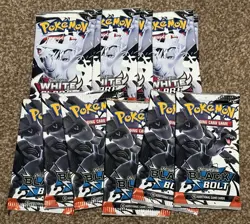 Pokemon Black Bolt And White Flare Factory Sealed Booster Packs Bundle of 12 - Image 1