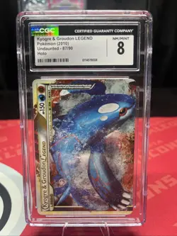 Kyogre & Groudon LEGEND Pokemon (2010) Undaunted - 87-90 Holo CGC Near Mint 8 - Image 1