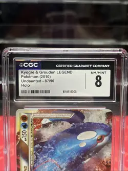 Kyogre & Groudon LEGEND Pokemon (2010) Undaunted - 87-90 Holo CGC Near Mint 8 - Image 3