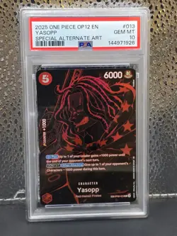 One Piece OP12 Legacy Of The Master Yasopp SP #013 Gem Mint PSA 10 - Image 1