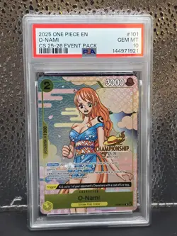2025 One Piece EN Championship Event Pack #101 O-Nami PSA 10 GEM MINT - Image 1