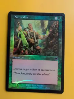 Naturalize. instant Onslaught. MTG Card. Old vintage FOIL. Shooting star. - Image 1